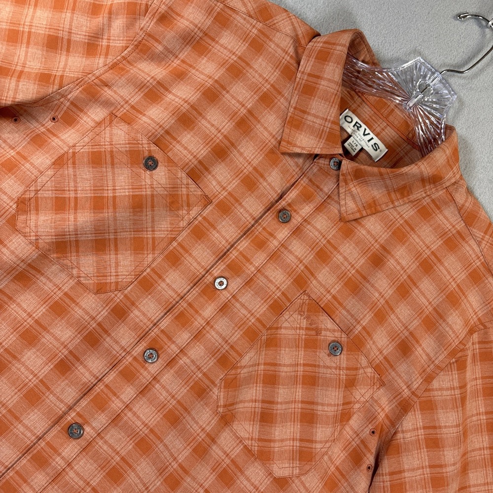 Orvis Men's Short Sleeve Shirt UPF 30+ Quick-Dry Vented Outdoor Travel Fishing L